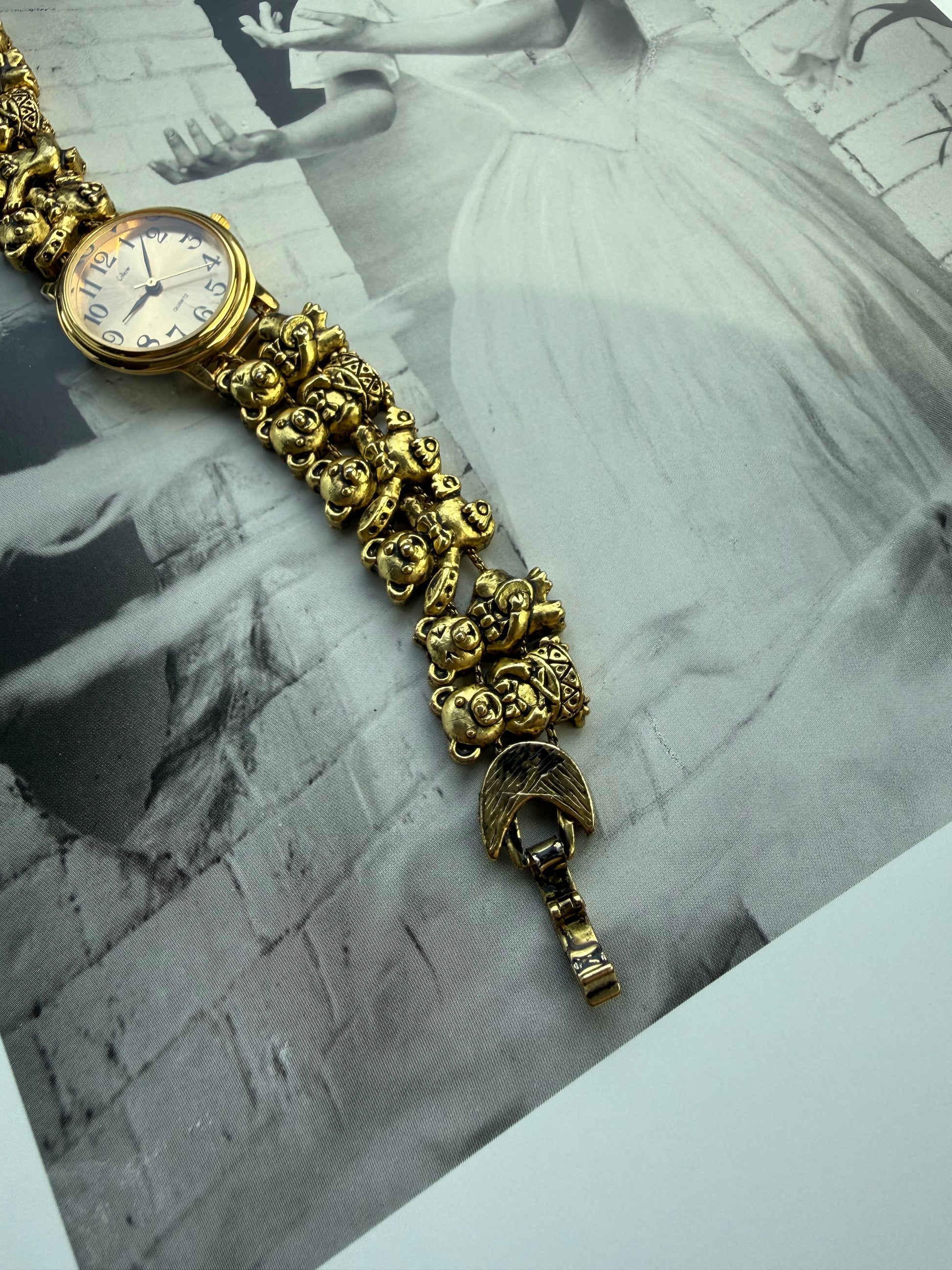 Vintage Collezio Gold Tone Women’s Teddy’s Bear Charms Watch