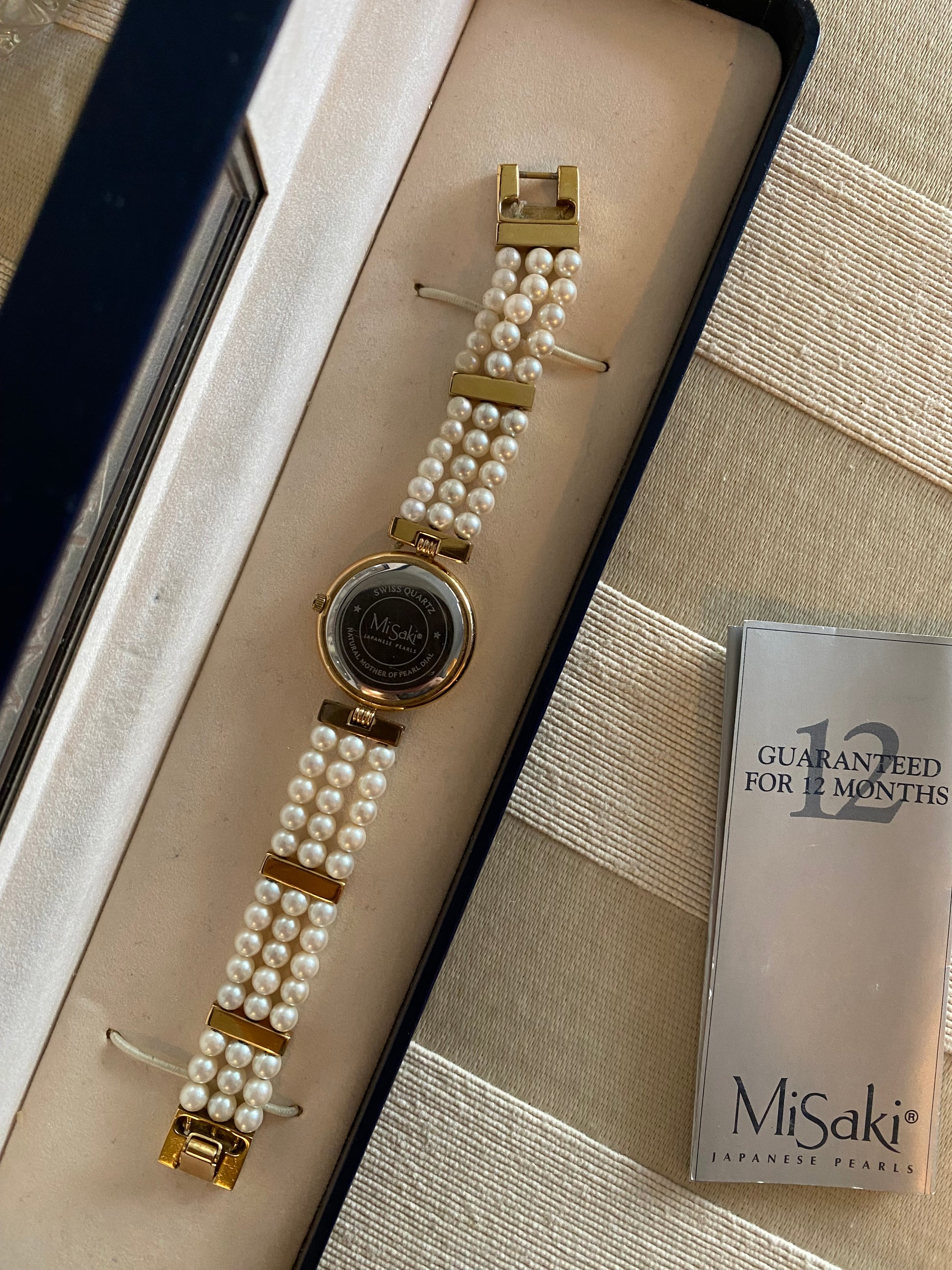 Vintage Gold Misaki Pearls Ladies Watch