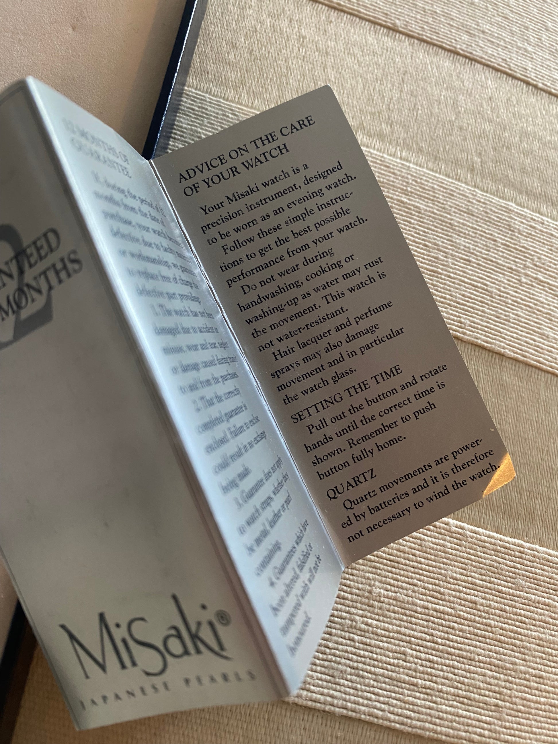 Vintage Gold Misaki Pearls Ladies Watch