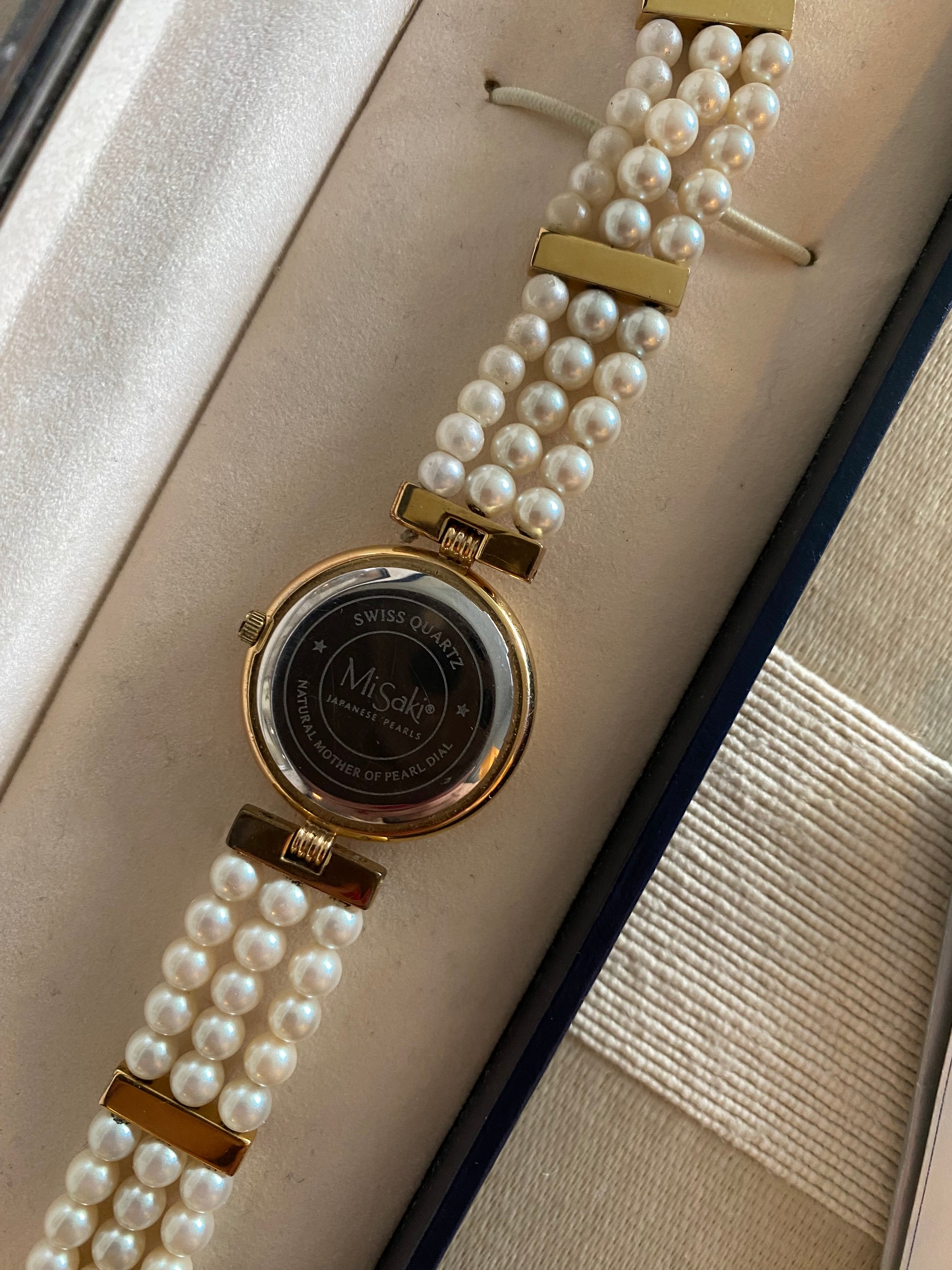 Vintage Gold Misaki Pearls Ladies Watch