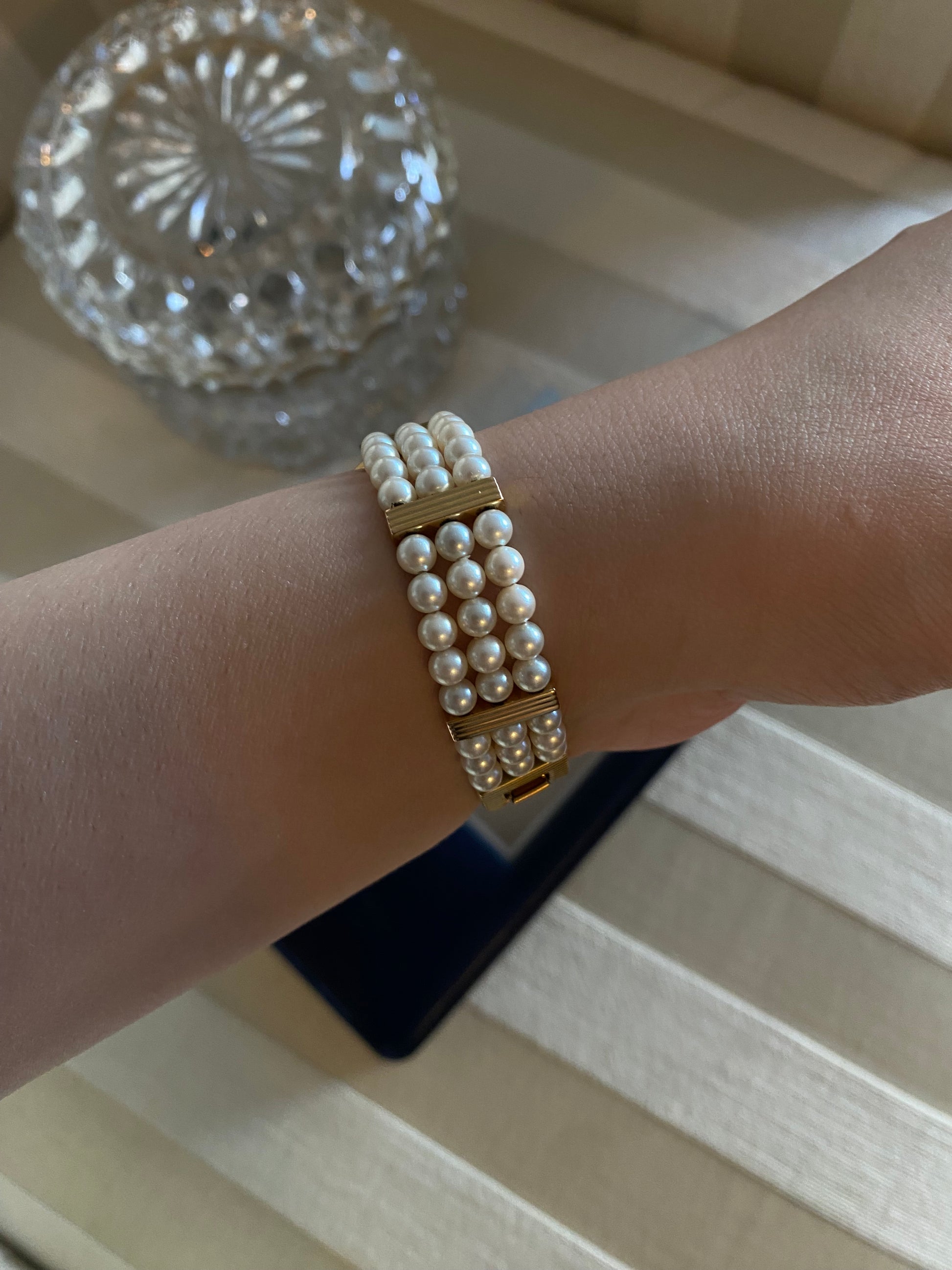 Vintage Gold Misaki Pearls Ladies Watch