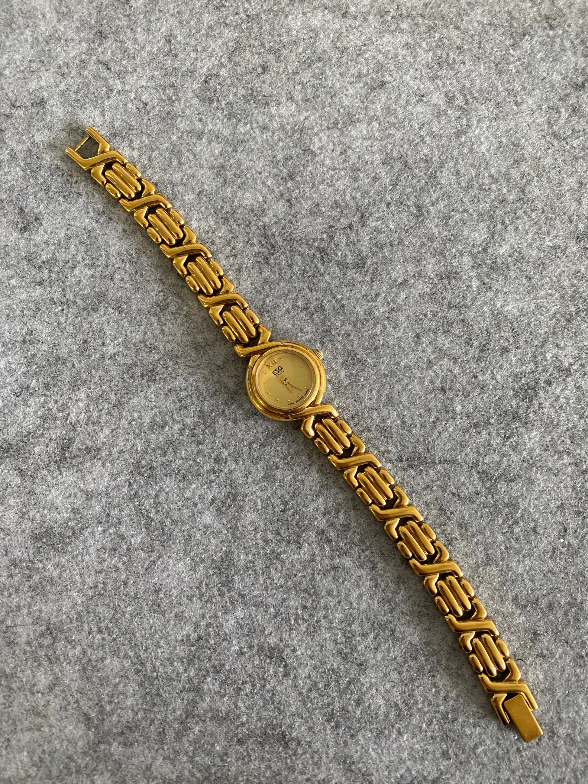 Vintage 1990s ESQ by Movado Ladies’ Dainty Gold-Tone Watch