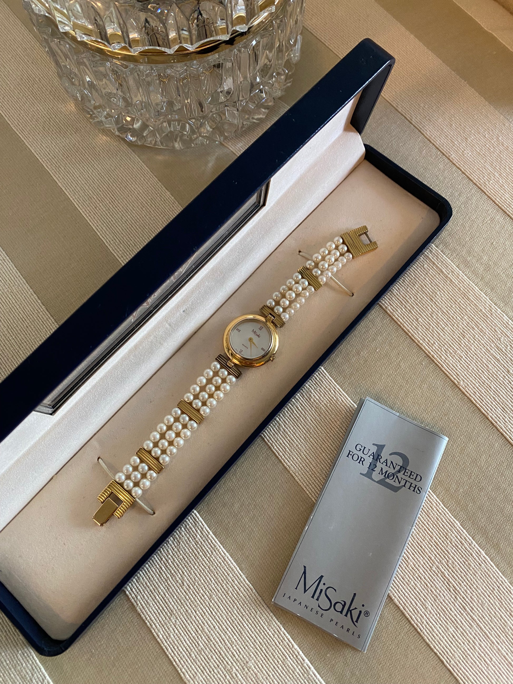 Vintage Gold Misaki Pearls Ladies Watch