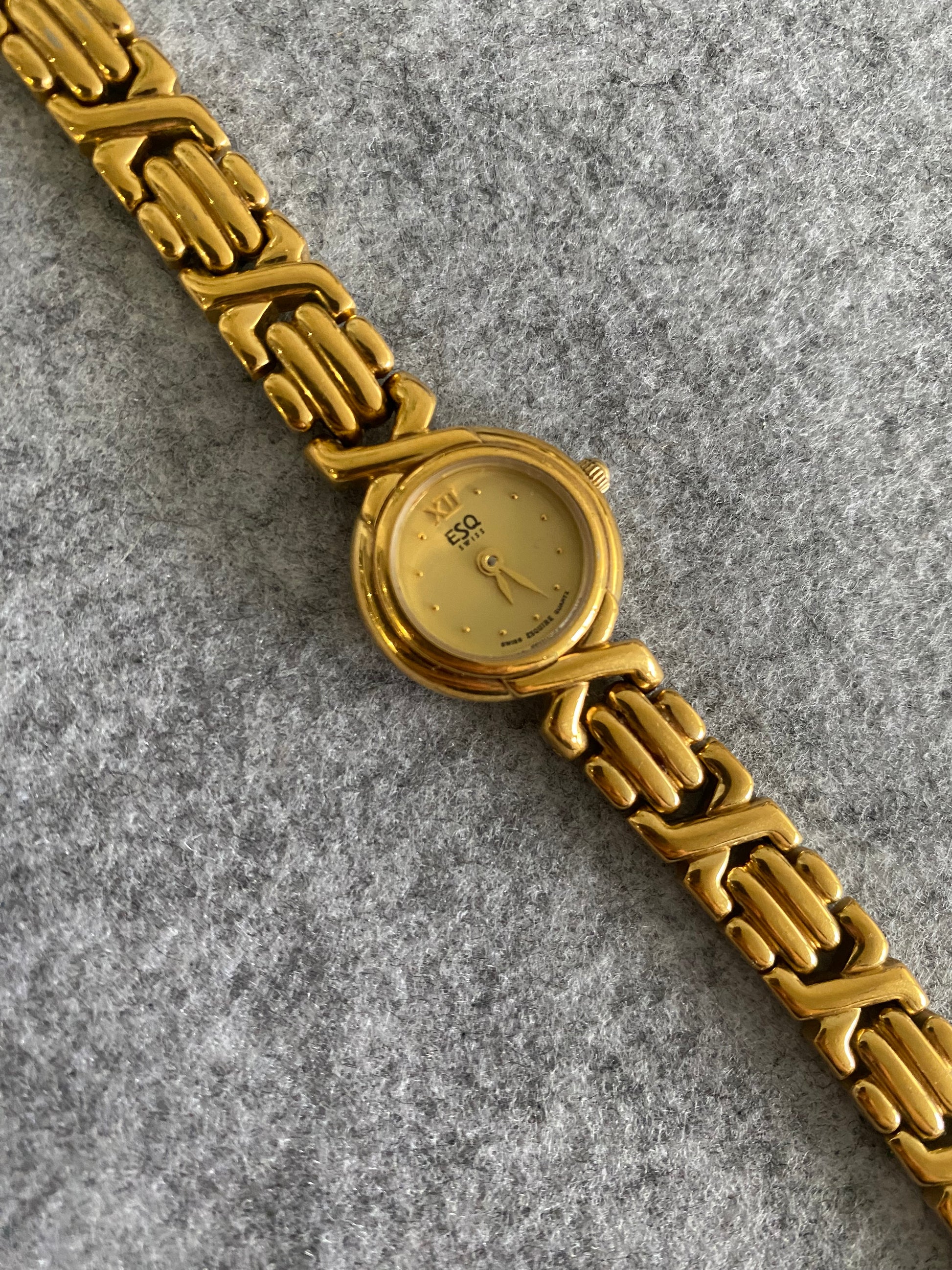 Vintage 1990s ESQ by Movado Ladies’ Dainty Gold-Tone Watch