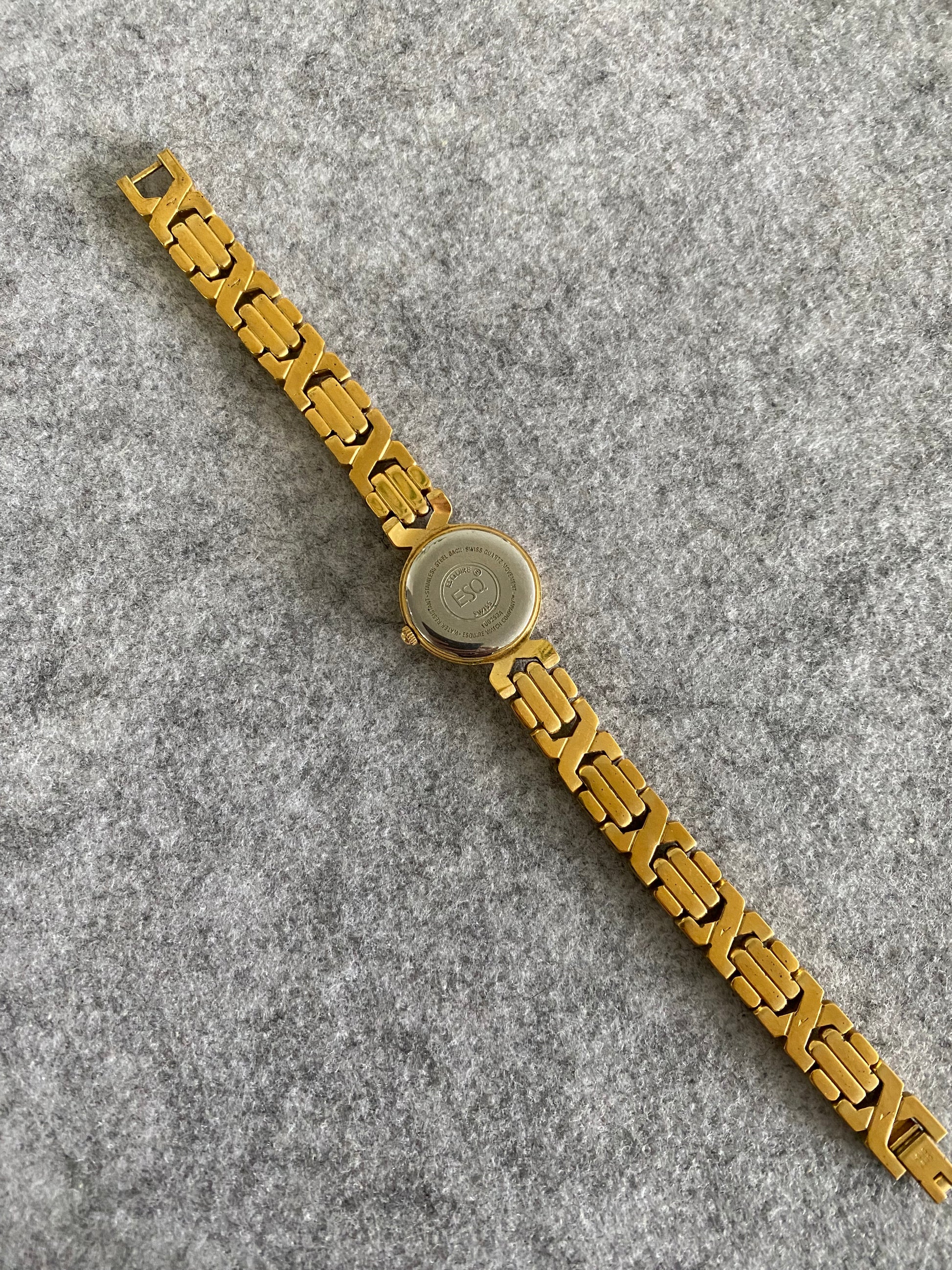 Vintage 1990s ESQ by Movado Ladies’ Dainty Gold-Tone Watch