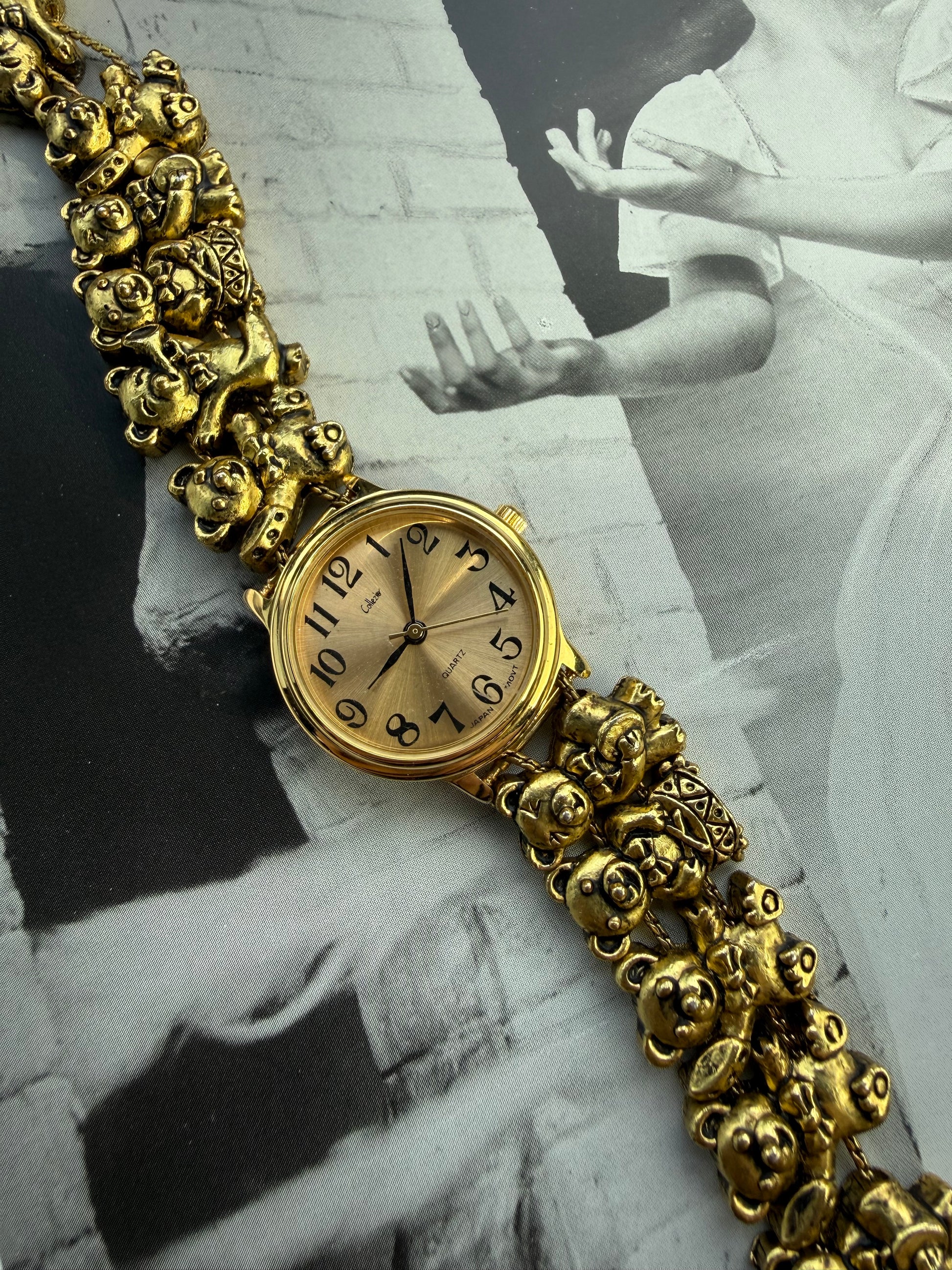 Vintage Collezio Gold Tone Women’s Teddy’s Bear Charms Watch