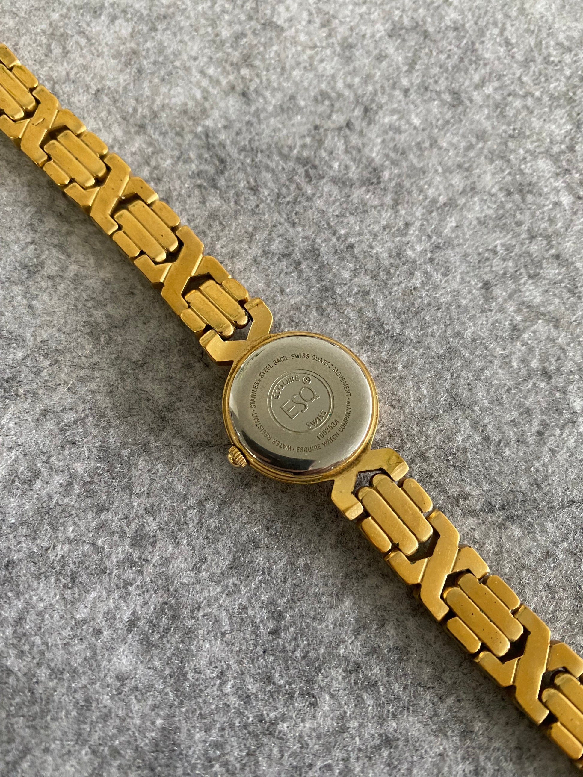 Vintage 1990s ESQ by Movado Ladies’ Dainty Gold-Tone Watch