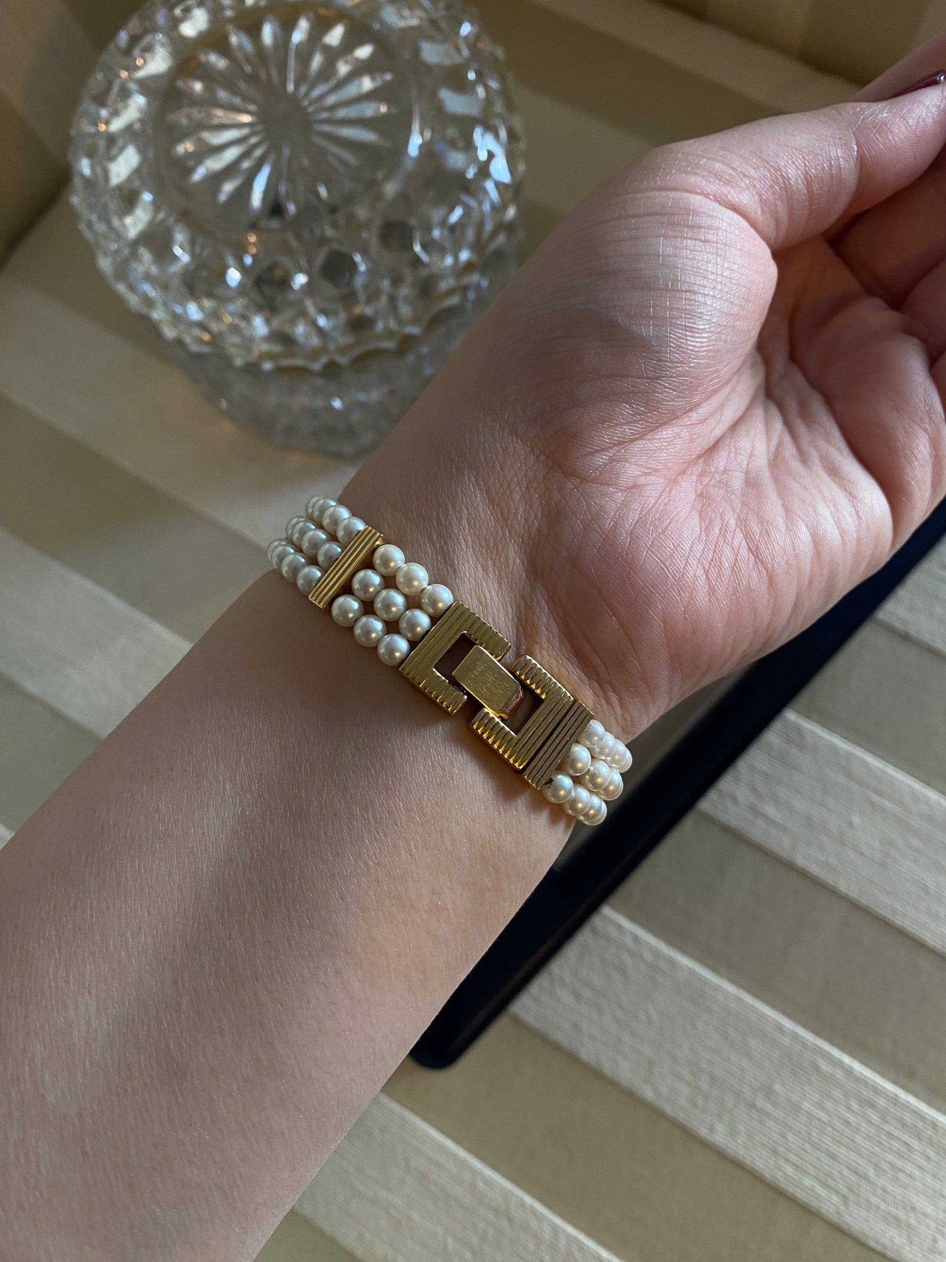 Vintage Gold Misaki Pearls Ladies Watch