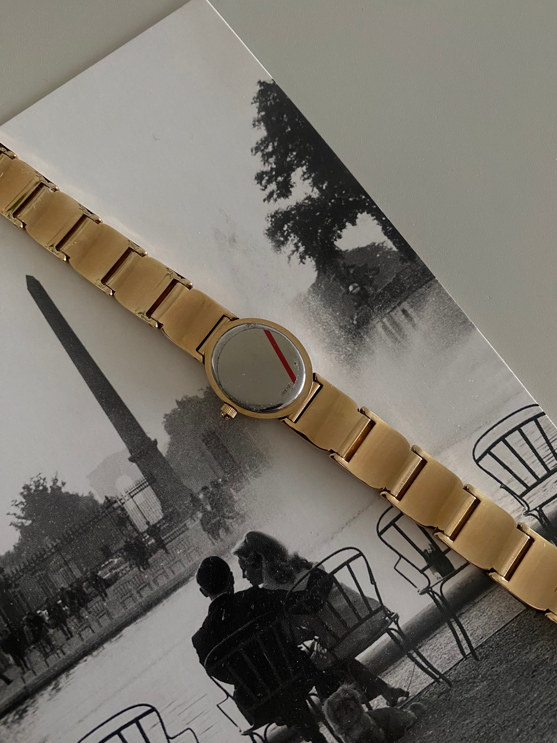 Vintage 1980s Gold tone Diamond Accent Wittnauer By Longines Dainty Ladies Watch